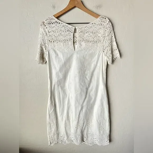 Sundance cotton lace eyelet shift dress NWT - Picture 4 of 10